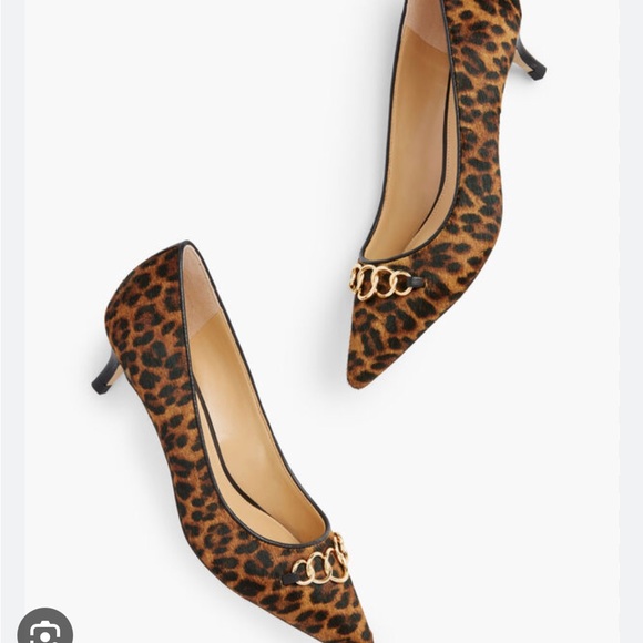 Talbots Shoes - Talbots NEW kitten heels Sylvie size 6.5 M leopard calf hair